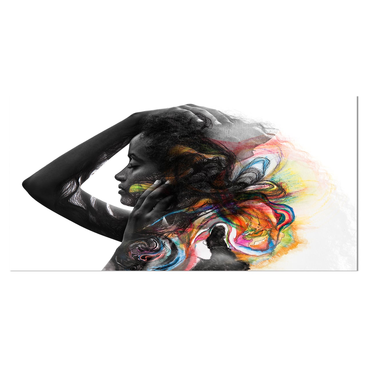 Designart - Beautiful Woman Portrait - Glamour Painting Print on Wrapped Canvas
